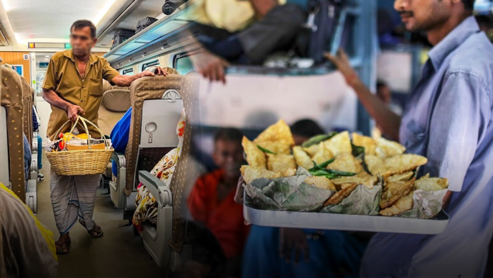 Selling Foods on Train